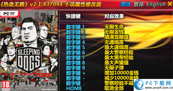 热血无赖修改器截图