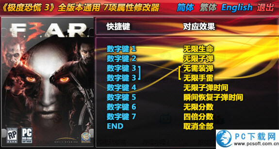 极度恐慌3修改器截图