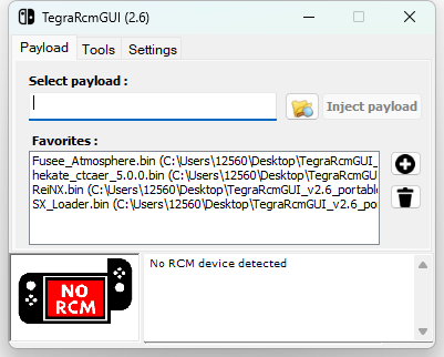 Tegrarcmgui截图