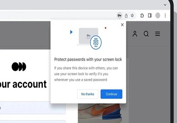 谷歌Chrome浏览器 桌面端引入新API：填充密码前可通过指纹进行认证