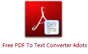 Free PDF To Text Converter 4dots段首LOGO