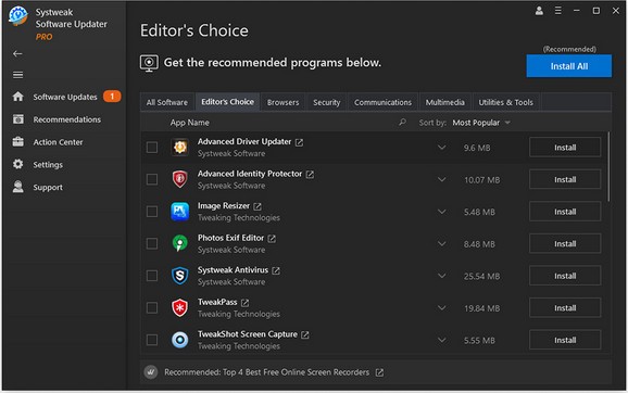 Systweak Software Updater截图