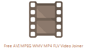 Free AVI MPEG WMV MP4 FLV Video Joiner段首LOGO