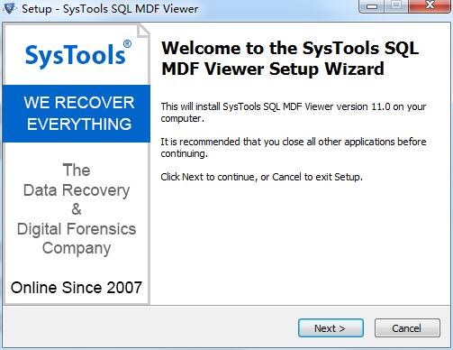 SysTools SQL MDF Viewer截图