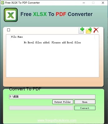Free XLSX to PDF Converter截图