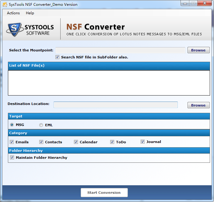 SysTools NSF Converter截图0
