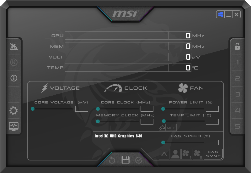 MSI Afterburner(微星显卡监控超频工具)截图0