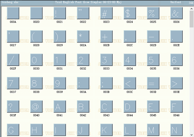 tssdeng.shx(钢筋字体)截图