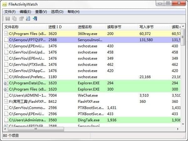 FileActivityWatch(系统任务管理器)截图