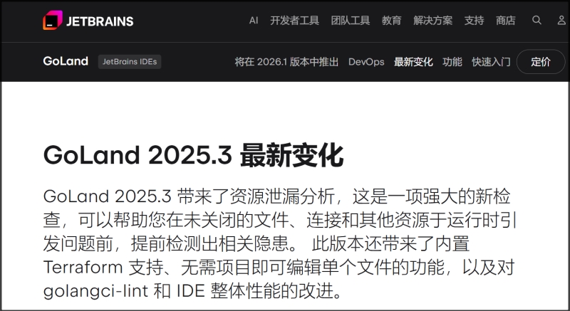 JetBrains GoLand2025截图