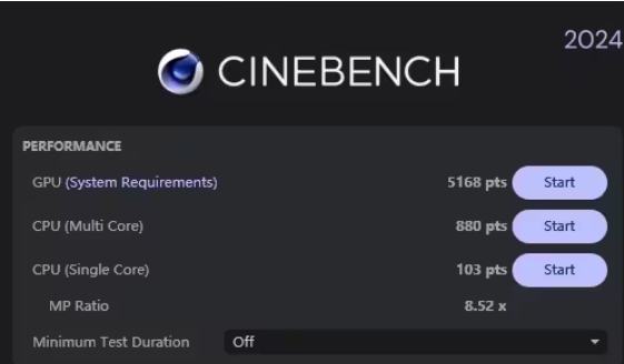 cinebench 2024(CPU跑分软件)截图