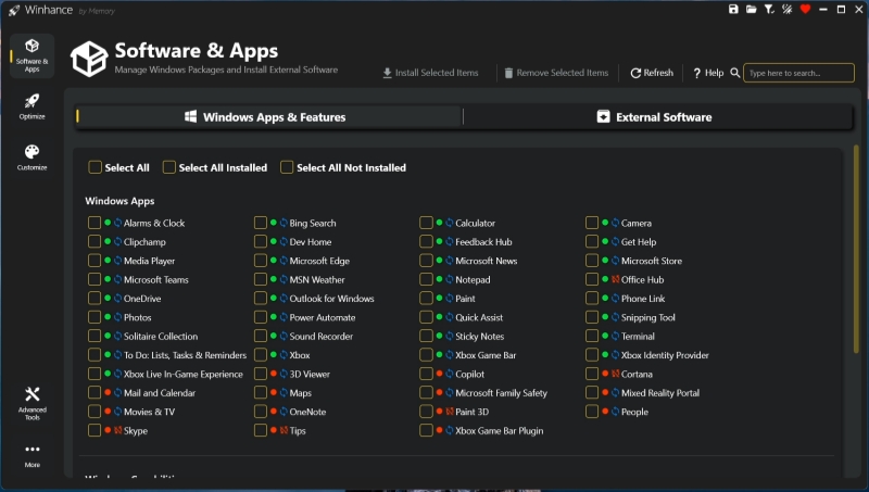 Winhance(系统优化工具)截图