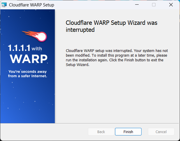 Cloudflare WARP截图