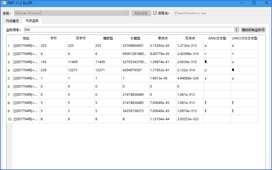 FMT(快速内存遍历工具)截图