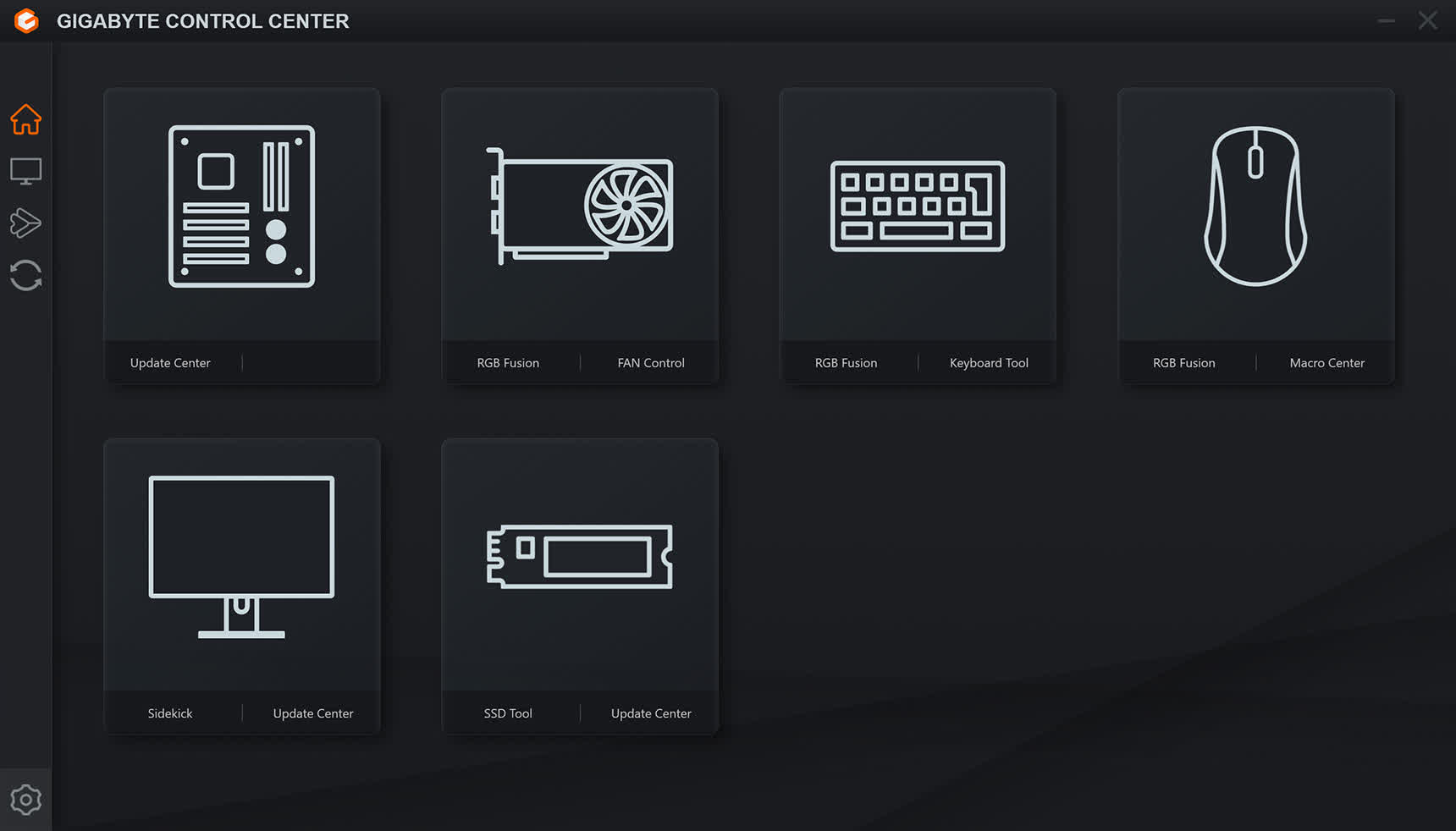 Gigabyte Control Center技嘉控制中心截图