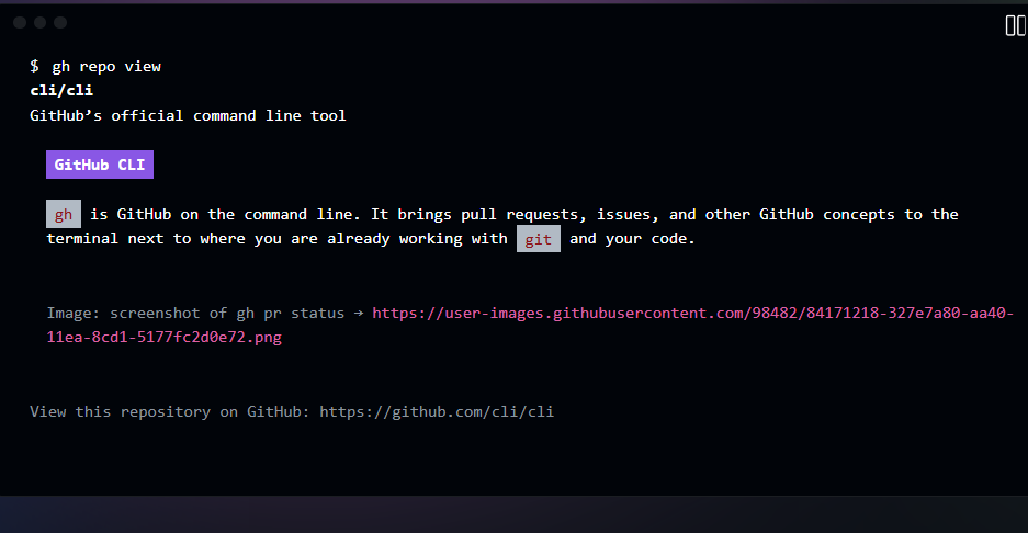 GitHub CLI截图
